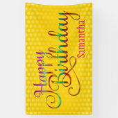 HOOG BIRTHDAY - tekstontwerp + uw eigen ideeën Spandoek (Verticaal)