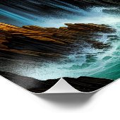 Hoog boven de groene oceanen perfect poster (Hoek)
