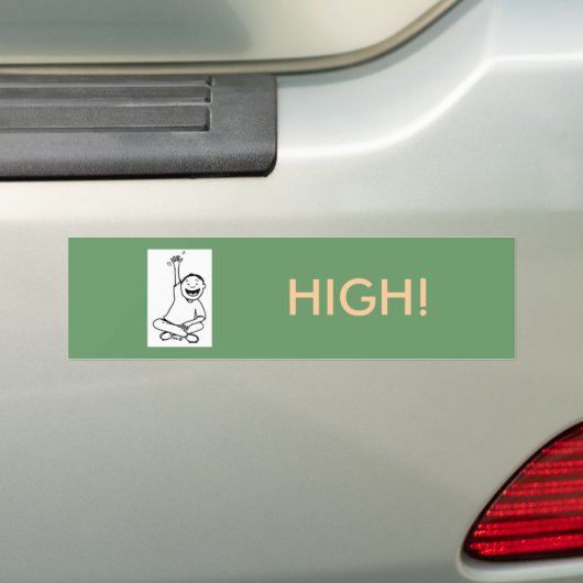 HOOG! BUMPERSTICKER (Op auto)