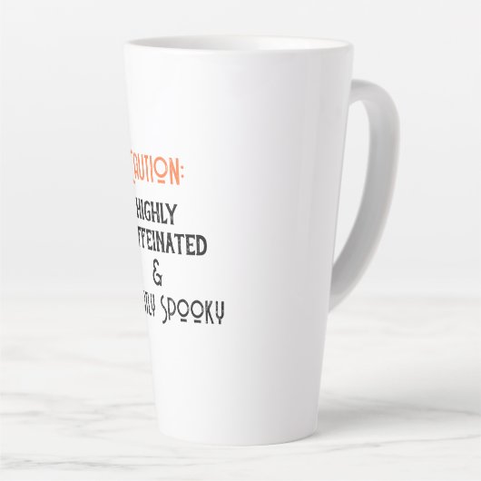 Hoog cafeïnehoudende witte Halloween Latte Mok (Rechterhoek)