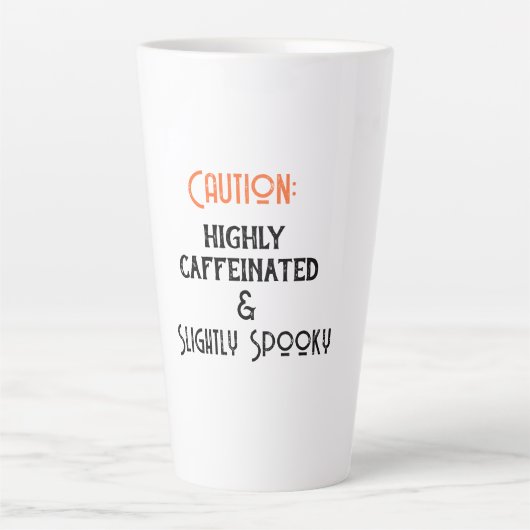 Hoog cafeïnehoudende witte Halloween Latte Mok (Voorkant)