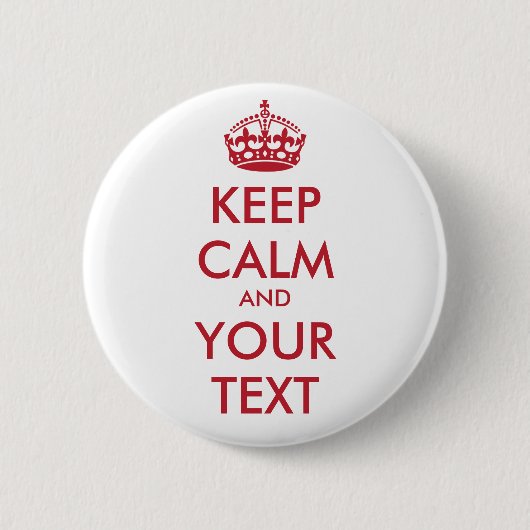 HOOG CALM EN JOUW TEKST RONDE BUTTON 5,7 CM (Voorkant)