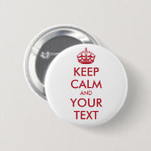HOOG CALM EN JOUW TEKST RONDE BUTTON 5,7 CM (Voorkant /achterkant)