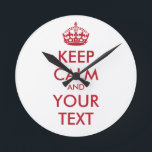 HOOG CALM EN JOUW TEKST RONDE KLOK<br><div class="desc">HOOG CALM EN JOUW TEKST</div>