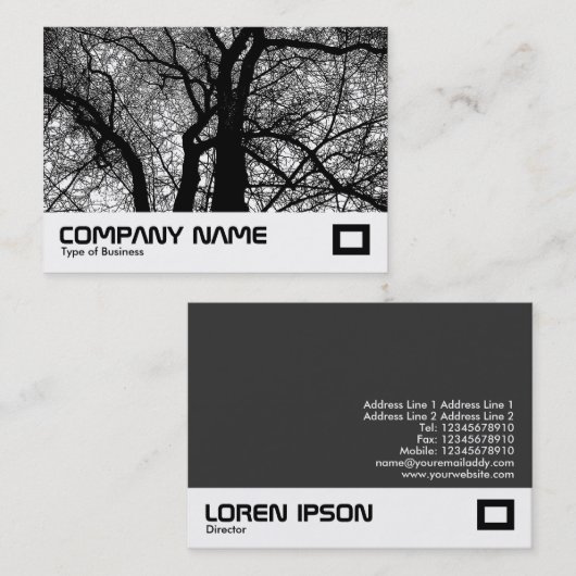 Hoog contrast bomen visitekaartje (Voorkant / Achterkant)