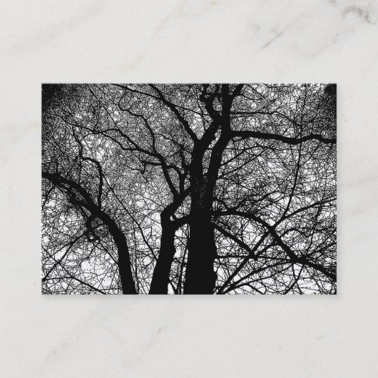 Hoog contrast bomen visitekaartje (Voorkant)