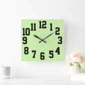 Hoog contrast grote cijfers gemakkelijk aflezen vierkante klok (Huis)