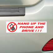 HOOG DE TELEFOON OP EN SCHIJF! ! ! BUMPERSTICKER (Op auto)