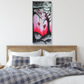 Hoog- en droge hemelbomen harten surrealistische G Canvas Afdruk (Insitu (Slaapkamer))
