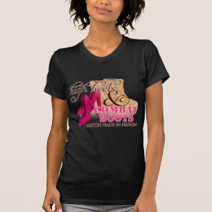 Hoog- en gevechtsschoenen (woestijn) t-shirt