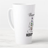 Hoog geMediteerde Chakra Meditation Latte Mok (Linkerhoek)