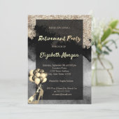 Hoog Hiel, ballon, Confetti Pensioenpartij Kaart (Staand voorkant)