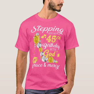 Hoog Hiel die mijn 45e verjaardag met God binnenst T-shirt