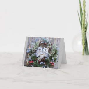 **HOOG HOLIDAY** ZEGT DAT DIT PAAR MOOIE OWLS KAART