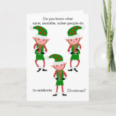 Hoog kerstfeest feestdagen kaart (Voorkant)