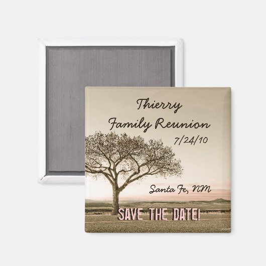 Hoog Land Bewaar de Datum Custom Magnet (Voorkant / Achterkant)