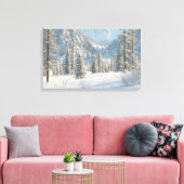 Hoog land (winter) canvas afdruk (Insitu (Woonkamer))