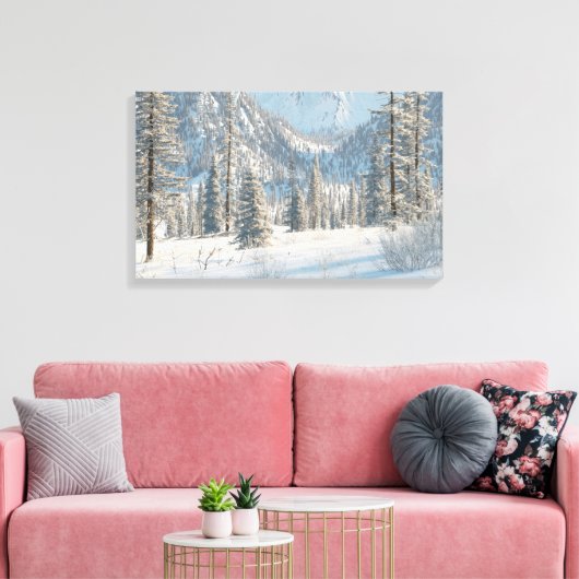 Hoog land (winter) canvas afdruk (Insitu (Woonkamer))