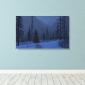 Hoog land (winter/nacht) canvas afdruk (Insitu (Houten vloer))