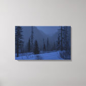 Hoog land (winter/nacht) canvas afdruk (Voorkant)