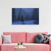 Hoog land (winter/nacht) canvas afdruk (Insitu (Woonkamer))