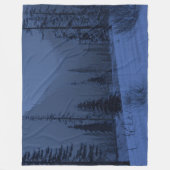 Hoog land (winter/nacht) Fleece deken (Voorkant)