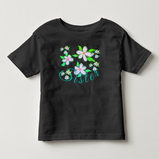 Hoog modern Floral ontwerp Kinder Shirts (Voorkant)
