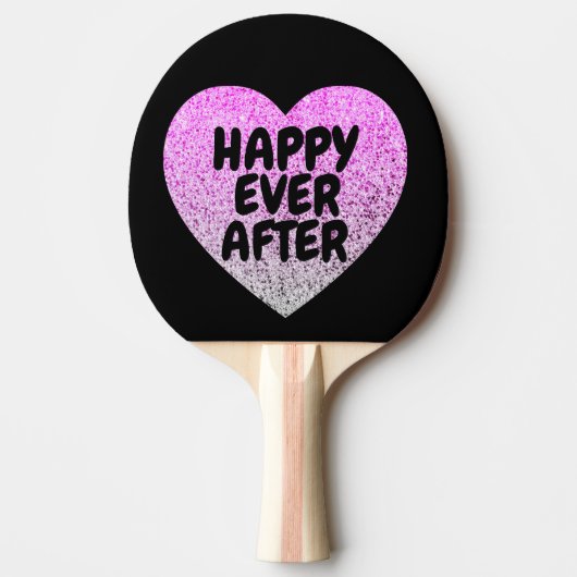 HOOG NA HET WEDDING VAN GLITTER PINGT PONG PADDLE TAFELTENNISBATJE (Voorkant)