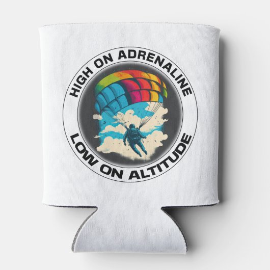 Hoog op adrenaline, laag op hoogte - Skydiving Blikjeskoeler (Achterkant)