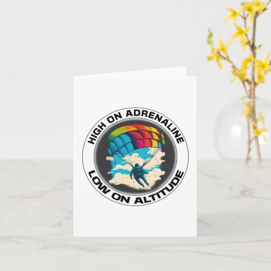 Hoog op adrenaline, laag op hoogte - Skydiving Kaart (Gele Bloem)