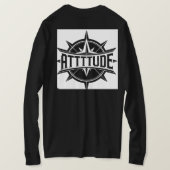 Hoog op attitude in zwart t- shirt (Design achterkant)