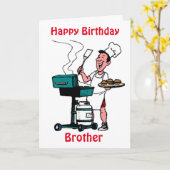 HOOG OP DE MEEST GRILMASTER *BROTHER* KAART (Gele Bloem)