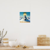 HOOG OP EEN BESNEUWDE BERG POSTER (Keuken)