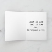 HOOG OP EN REEL IN EEN GROTE CHRISTMAS FEESTDAGEN KAART (Binnen)