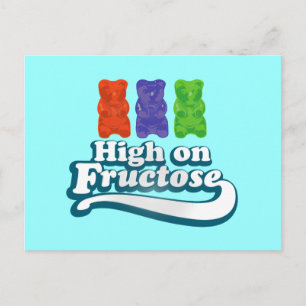 Hoog op fructose briefkaart
