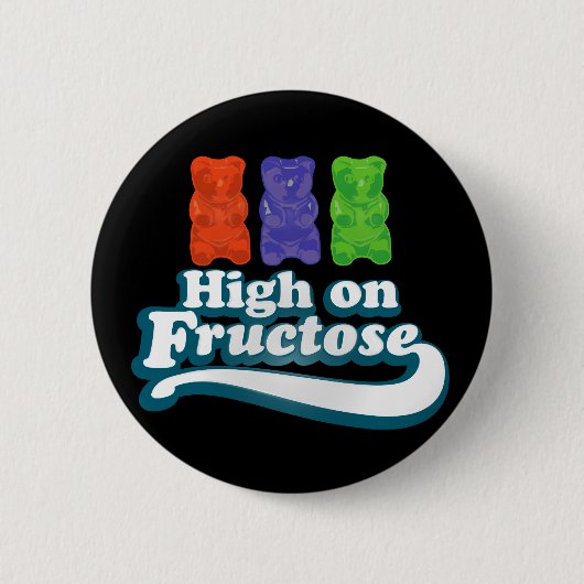 Hoog op fructose ronde button 5,7 cm (Voorkant)