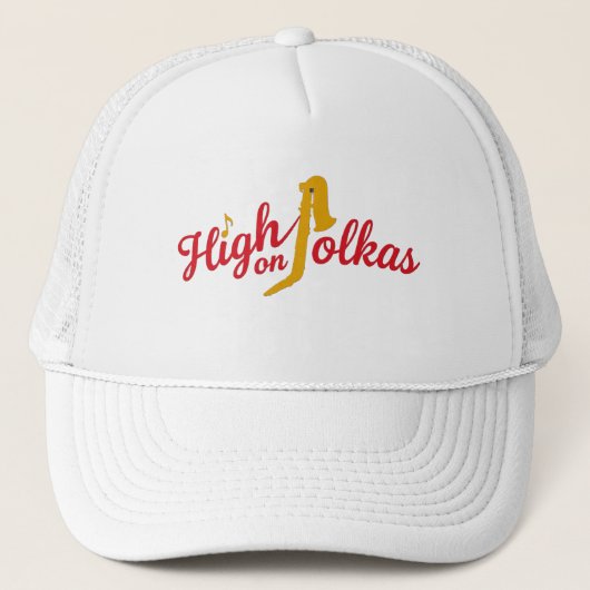 Hoog op Polkas Logo Hoed Trucker Pet (Voorkant)