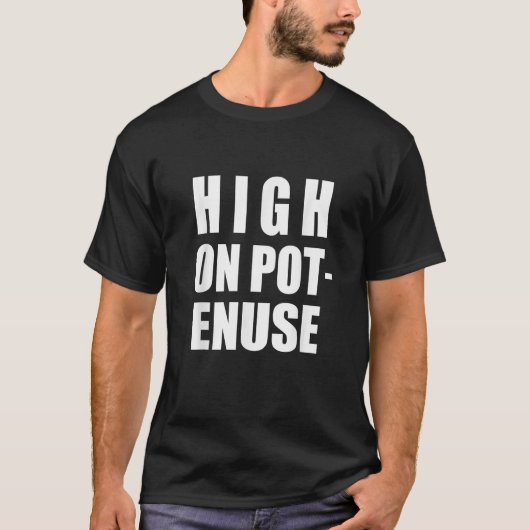 Hoog op pot Enuse hilarische T-Shirt (Voorkant)