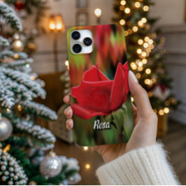 Hoog-Poly Roosknop - Artistieke Geometrische Hoes  iPhone 16 Pro Hoesje