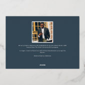 Hoog profiel | Aankondiging van het Afstuderen Fot (Achterkant)