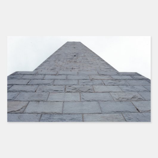 Hoog punt rechthoekige sticker (Voorkant)