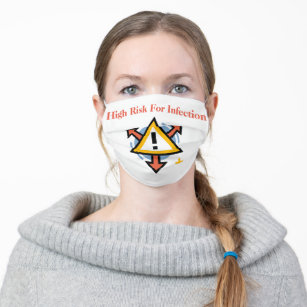 Hoog risico op infectie gezichtsmaskers stoffen mondkapje