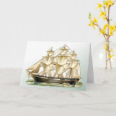  hoog schip Vaderdag Kaart (Gele Bloem)