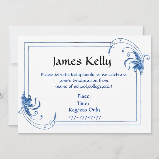 HOOG SCHOOL-Afstuderen Kaart (Achterkant)