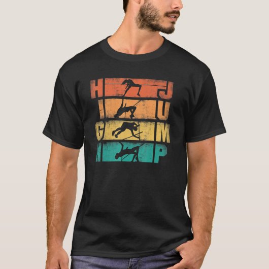 Hoog sprong Jumper Track en Field Silhouet T-shirt (Voorkant)