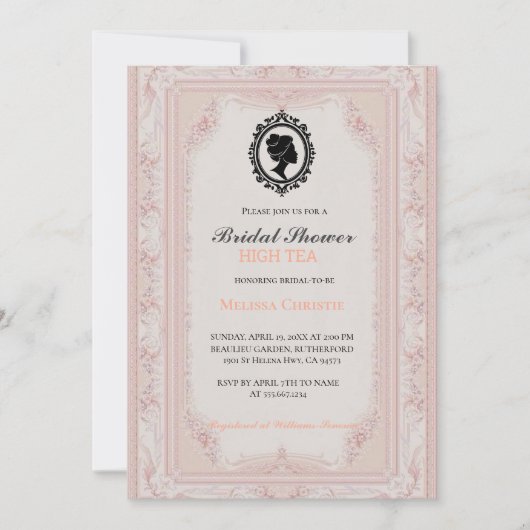 hoog theetuinfeest, mooie zachte pastel  kaart (Voorkant)