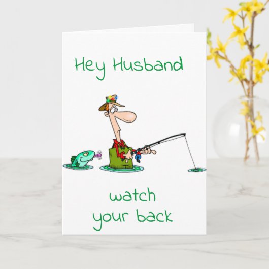 ***HOOG VADERDAG*** HUSBAND VANGST GROTE KAART (Gele Bloem)