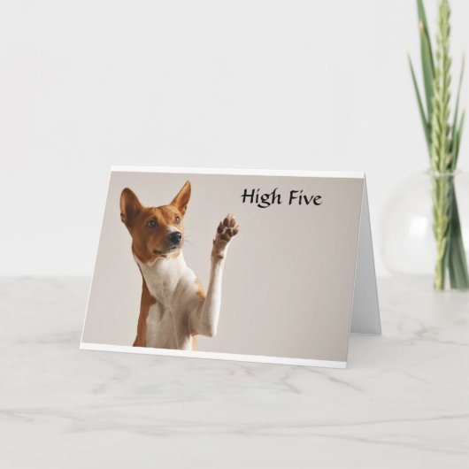 **HOOG VIJF** HET IS "UW GROTE DAG" KAART (Voorkant)