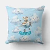 Hoog vliegen met Teddy the Pilot Pillow Kussen (Voorkant)