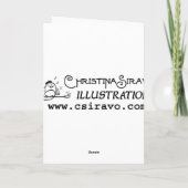 "Hoog vliegend" Alice in Sprookjesland Kaart (Achterkant)